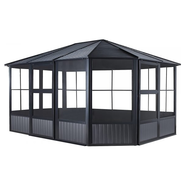 ShelterLogic Sojag Charleston 445-9163001 Solarium 12x15ft Aluminum Rectangle (Gray)