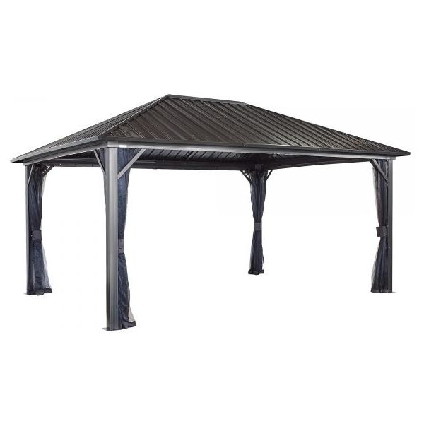 ShelterLogic Sojag Genova II 500-9165852 Gazebo 12x16 Hardtop Aluminum (Brown)