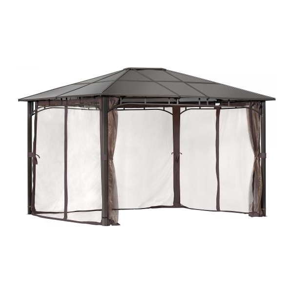 ShelterLogic Sycamore 24024 Gazebo 10x12 (9ft W) Aluminum Frame (Brown)