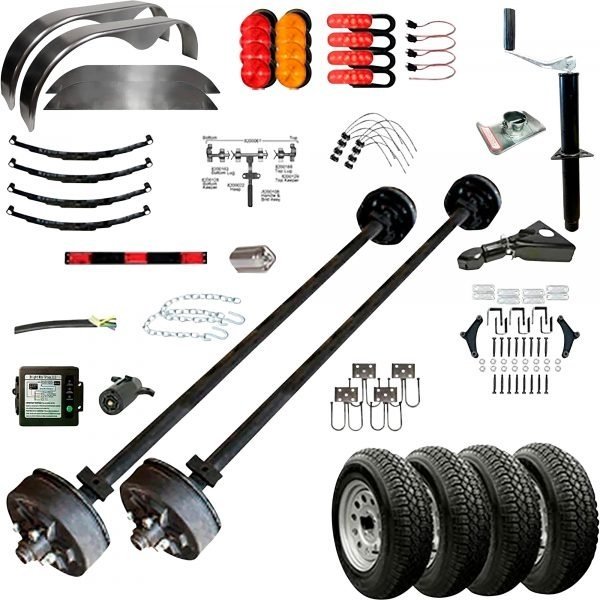 TK Trailer MP16CCKT-104 10.4K Covered Cargo Trailer Kit Blueprint (16ft L x 8ft W)