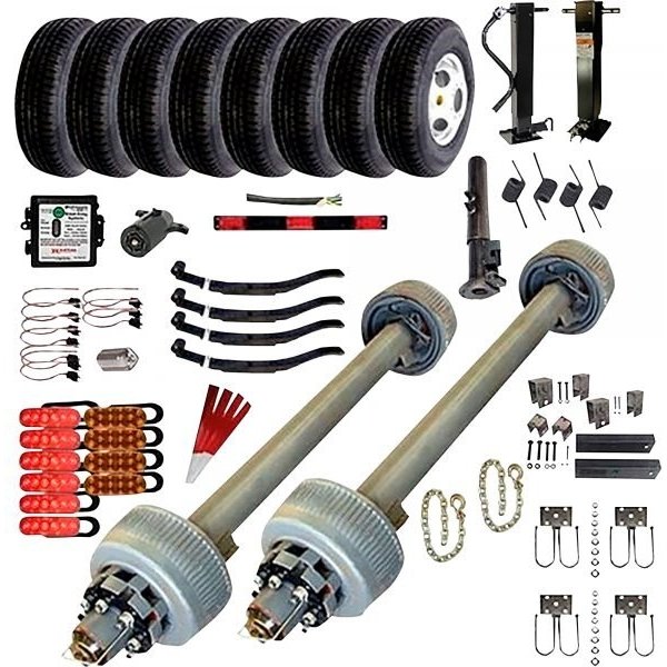 TK Trailer MP5232KT 24K Dual Tandem Flatbed Trailer Kit Blueprint (32ft L x 8.5ft W)