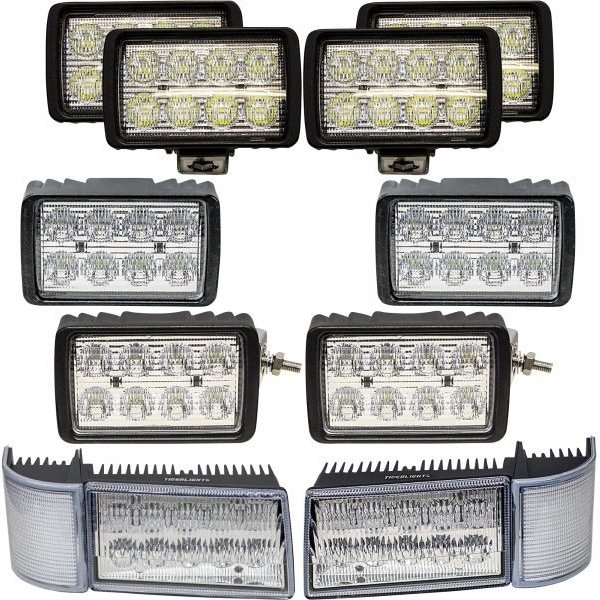 Tiger LED CASEKIT10 Tractor Light Kit 10-Light Flood/Spot 480 Watts 40800 Lumens