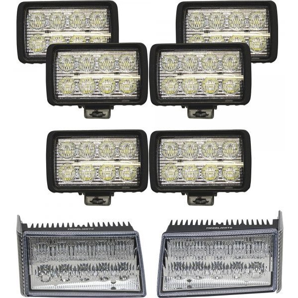 Tiger LED CASEKIT9 Tractor Light Kit 8-Light Flood/Spot 340 Watts 29600 Lumens