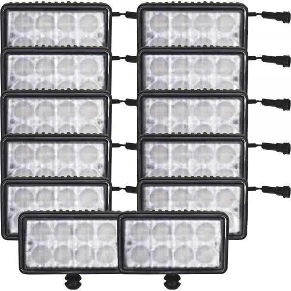 Tiger LED JDKIT1 Tractor Light Kit 12-Light Flood 480 Watts 38400 Lumens