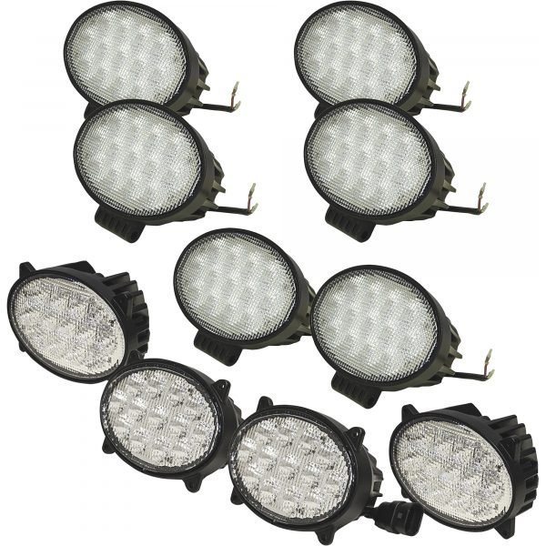 Tiger LED JDKIT2 Tractor Light Kit 10-Light Flood 560 Watts 49200 Lumens