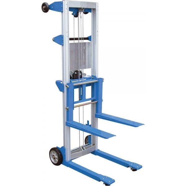 Vestil A-LIFT-R Hand Winch Material Lift Truck (500lb Capacity, Portable)