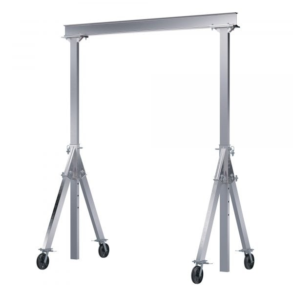 Vestil AHA-4-15-12-VG Adjustable Aluminum Gantry Crane (4000lb, 15ft Beam, V-Groove Casters) 1 Vestil AHA-4-15-12-VG Adjustable Aluminum Gantry Crane (4000lb, 15ft Beam, V-Groove Casters)
