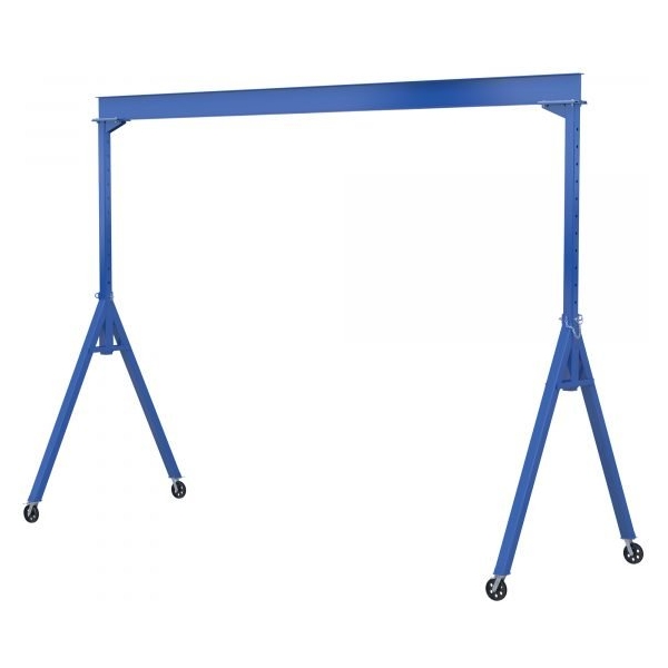 Vestil AHS-2-10-14-VG 2,000 lbs Adjustable Steel Gantry Crane (10 ft I-Beam, V-Groove)