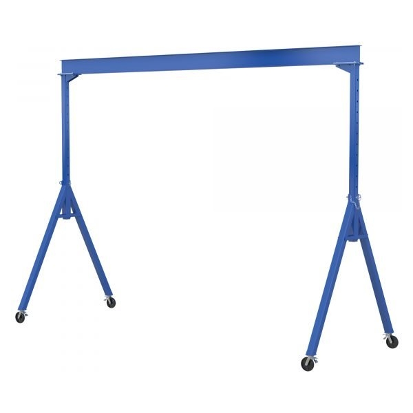 Vestil AHS-2-15-12-TLC Adjustable Steel Gantry Crane (2000lb, 15ft Beam, Total Lock Casters)