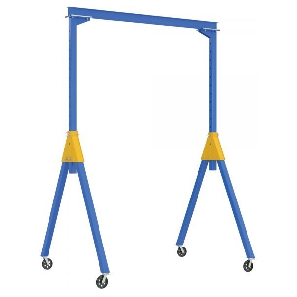 Vestil AHSN-2-10-12-VG Adj. Knockdown Gantry Crane (2000lb, 10ft Beam, V-Groove Casters)