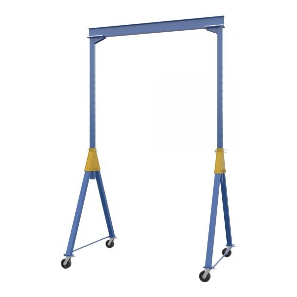 Vestil AHSN-6-10-16 KD Adjustable Gantry Crane (6000lb, 10ft Beam, High Clearance)