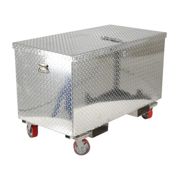 Vestil APTS-2460-CF 24x60 Aluminum Tool Box w/ Casters & Fork Pockets (Silver)