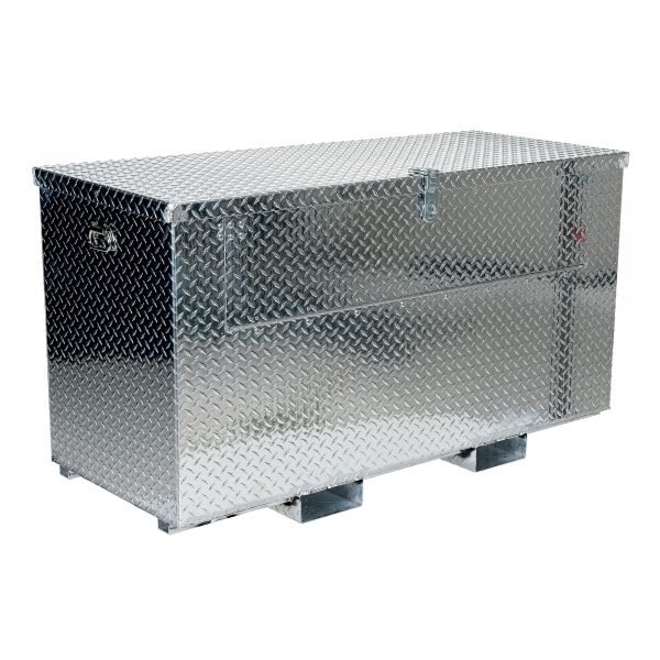 Vestil APTS-2460-F-FD 24x60 Aluminum Tool Box w/ Fork Pockets & Front Door (Silver)
