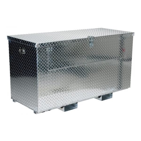 Vestil APTS-3060-F-FD 30x60 Aluminum Tool Box w/ Fork Pockets & Front Door (Silver)