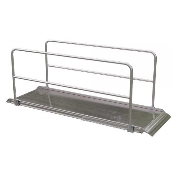 Vestil AWR-38-10A-HR 120in Aluminum Walk Ramp w/ Handrails 2200 Lb Cap.