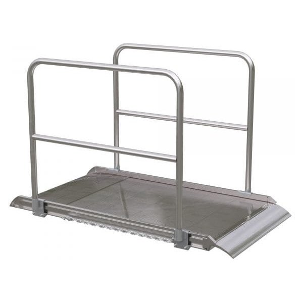Vestil AWR-38-6A-HR 72in Aluminum Walk Ramp w/ Handrails 2800 Lb Cap.