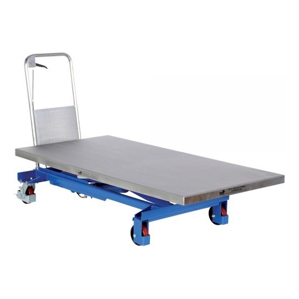 Vestil CART-1000-LD-AS 1,000 lbs Auto-Stop Hydraulic Scissor Cart (63" L x 31.5" W)