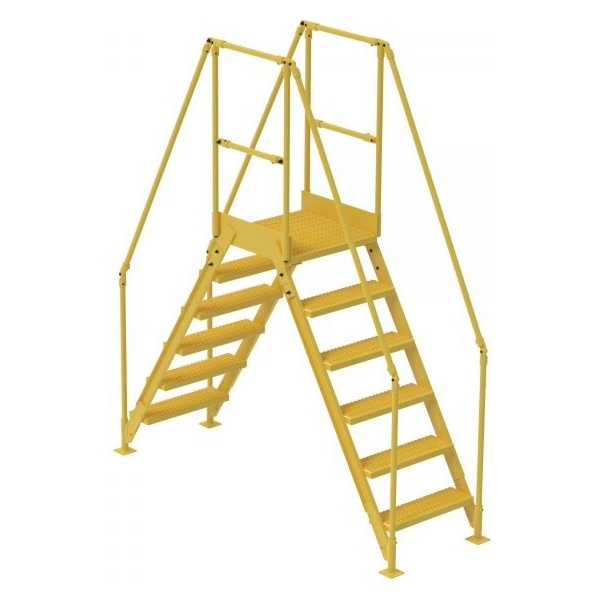 Vestil COL-6-56-14 Steel Cross-Over Ladder (500 lb, 58.25in. Clearance)