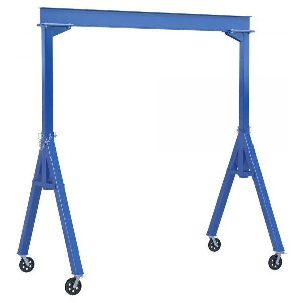 Vestil FHS-4-20-VG Fixed Steel Gantry Crane (4000lb, 20ft Beam, V-Groove Casters)