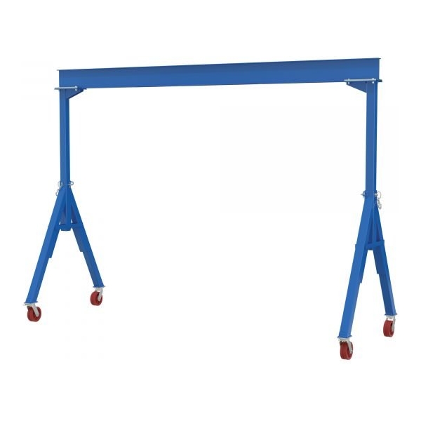 Vestil FHS-6-10-VG Fixed Steel Gantry Crane (6000lb, 10ft Beam, V-Groove Casters)