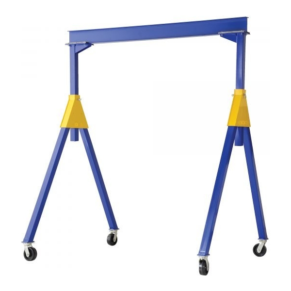 Vestil FHSN-50 Knockdown Gantry Crane (500lb Capacity, 8ft Beam, Nylon Casters)