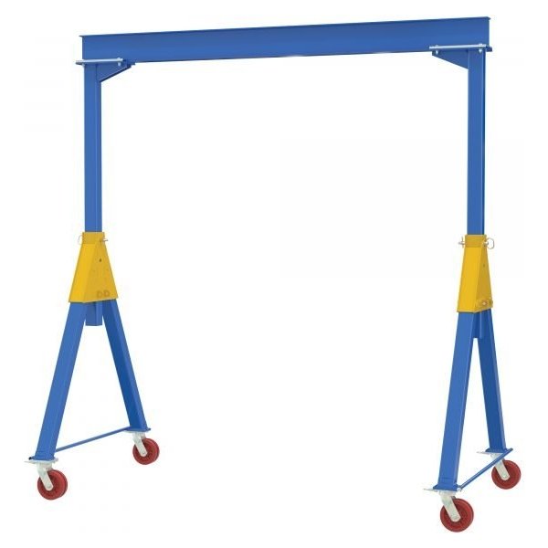Vestil FHSN-8-20-VG Knockdown Gantry Crane (8000lb Capacity, 20ft I-Beam, V-Groove Casters)