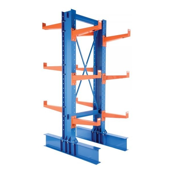 Vestil HDU-C-8-24-SET 8ft H Heavy-Duty Cantilever Rack Starter Kit (24in Arms, 8K Cap)