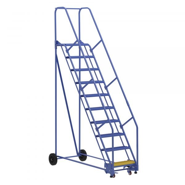 Vestil LAD-10-14-G 10-Step Grip Strut Warehouse Ladder (130" H) 1 Vestil LAD-10-14-G 10-Step Grip Strut Warehouse Ladder (130" H)