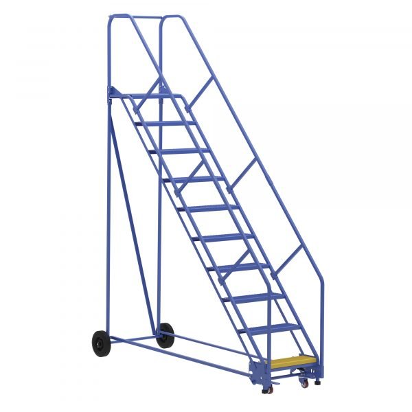 Vestil LAD-10-14-P-EZ 10-Step Perforated Warehouse Ladder w/ Easy Roll (130" H) 1 Vestil LAD-10-14-P-EZ 10-Step Perforated Warehouse Ladder w/ Easy Roll (130" H)