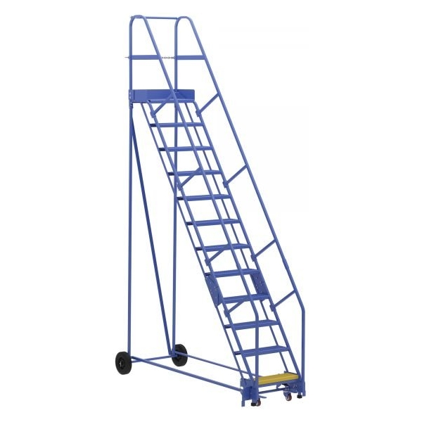 Vestil LAD-12-14-P 12-Step Perforated Warehouse Ladder (156" H)