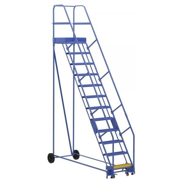 Vestil LAD-12-21-G 12-Step Grip Strut Warehouse Ladder (156" H)