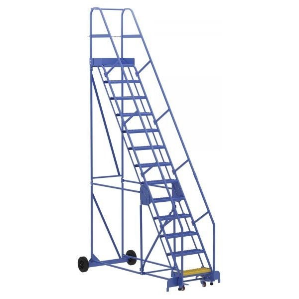 Vestil LAD-13-14-G 13-Step Grip Strut Warehouse Ladder (166" H)