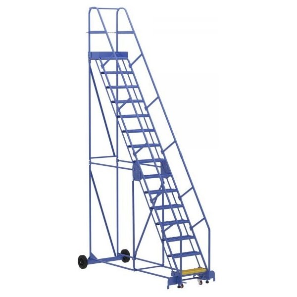 Vestil LAD-15-14-G 15-Step Grip Strut Warehouse Ladder (186" H)