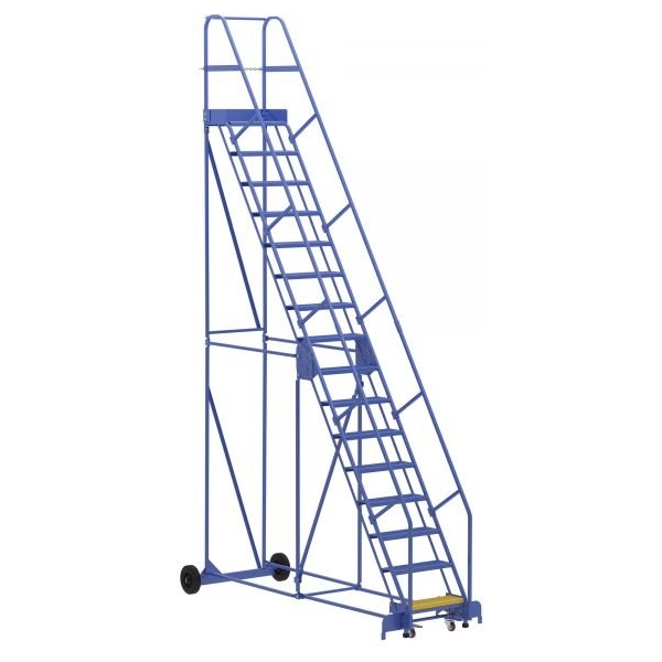 Vestil LAD-16-14-P 16-Step Perforated Warehouse Ladder (196" H)