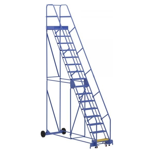 Vestil LAD-16-21-P 16-Step Perforated Warehouse Ladder (196" H)