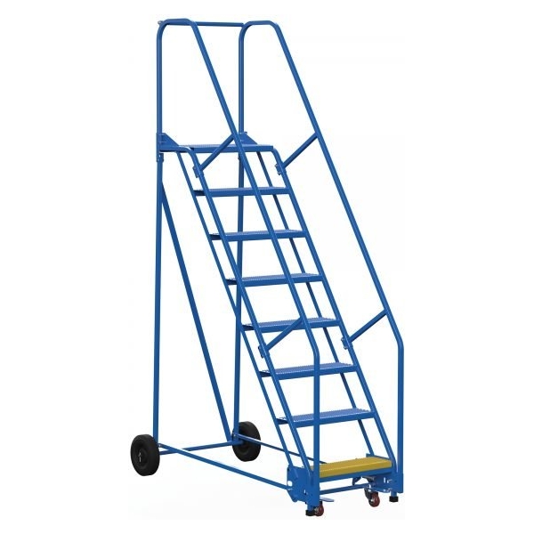 Vestil LAD-8-14-P 8-Step Perforated Steel Warehouse Ladder (110" H)