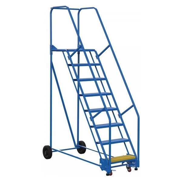 Vestil LAD-8-21-P 8-Step Perforated Steel Warehouse Ladder (110" H)