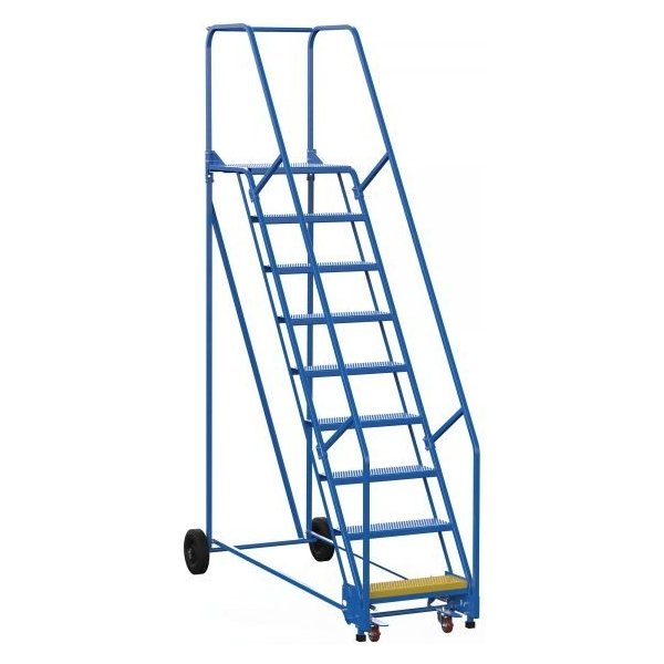 Vestil LAD-9-21-P 9-Step Perforated Steel Warehouse Ladder (120" H)