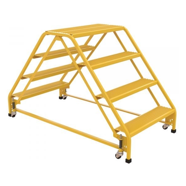 Vestil LAD-DD-P-32-4-P 4-Step Perforated Double Sided Ladder (40" H)