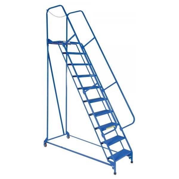 Vestil LAD-MM-10-P 10-Step Perforated Maintenance Ladder (130in. High, Steel)