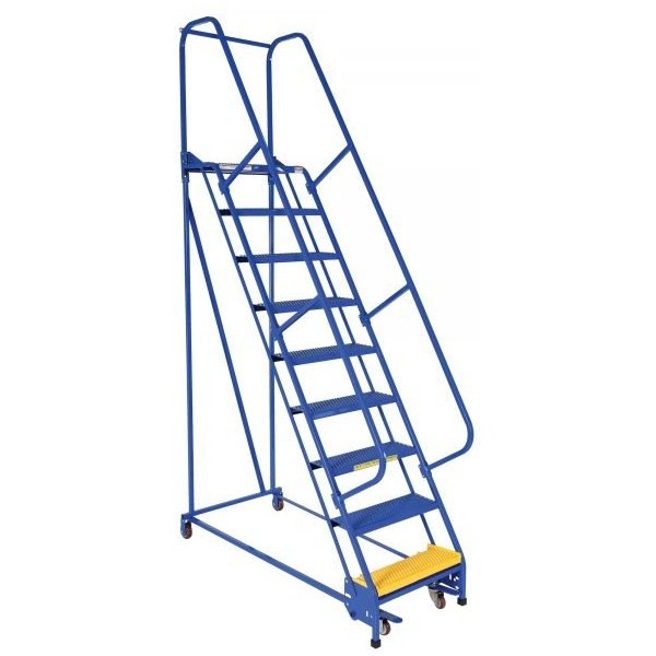 Vestil LAD-PW-26-9-P 9-Step Perforated Warehouse Ladder (120in. Height, Steel)