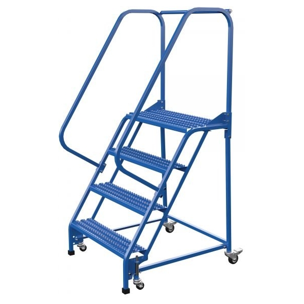 Vestil LAD-PW-32-4-G 4-Step Grip Strut Warehouse Ladder (70" H, 32" Wide)