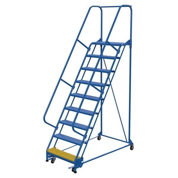 Vestil LAD-PW-32-9-G 9-Step Grip Strut Steel Warehouse Ladder (120" H)