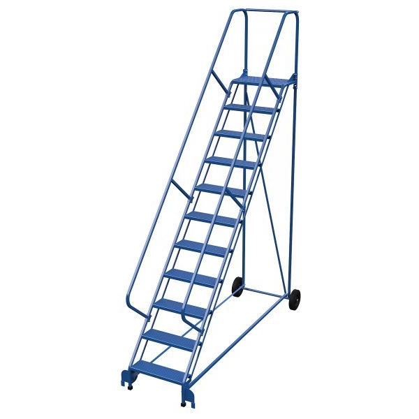 Vestil LAD-RAF-11-24-P-EZ 11-Step Perforated Roll-A-Fold Ladder w/ Easy Roll (140" H)