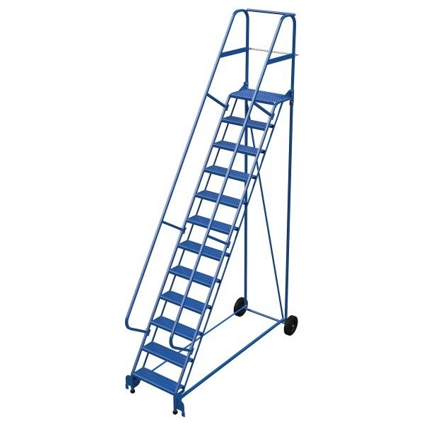 Vestil LAD-RAF-12-24-G 12-Step Grip Strut Roll-A-Fold Ladder (156" H)