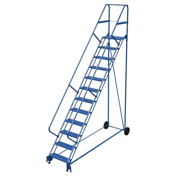 Vestil LAD-RAF-12-24-P-EZ 12-Step Perforated Roll-A-Fold Ladder w/ Easy Roll (156" H)