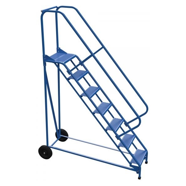Vestil LAD-RAF-7-P-EZ 7-Step Perforated Roll-A-Fold Ladder w/ Easy Roll (100" H)
