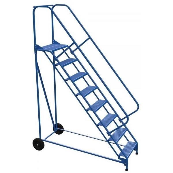 Vestil LAD-RAF-8-24-P-EZ 8-Step Perforated Roll-A-Fold Ladder w/ Easy Roll (110" H)