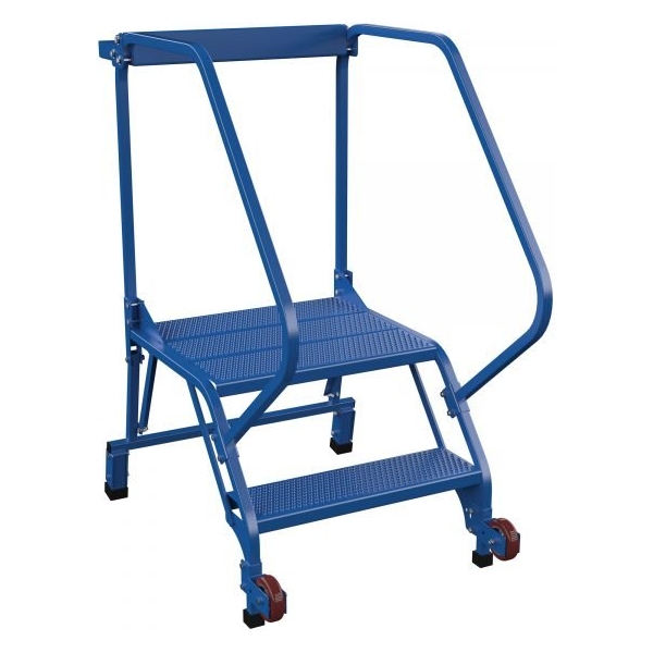 Vestil LAD-TRS-50-2-P 2-Step Perforated Tip-N-Roll Ladder (50" H, Narrow Base)