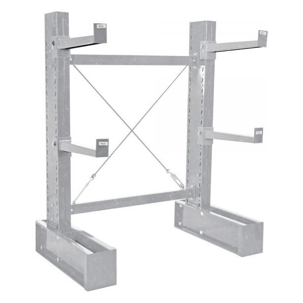 Vestil MU-C-8-24-G-SET 8ft H Galvanized Medium-Duty Cantilever Starter Kit (24in Arms)